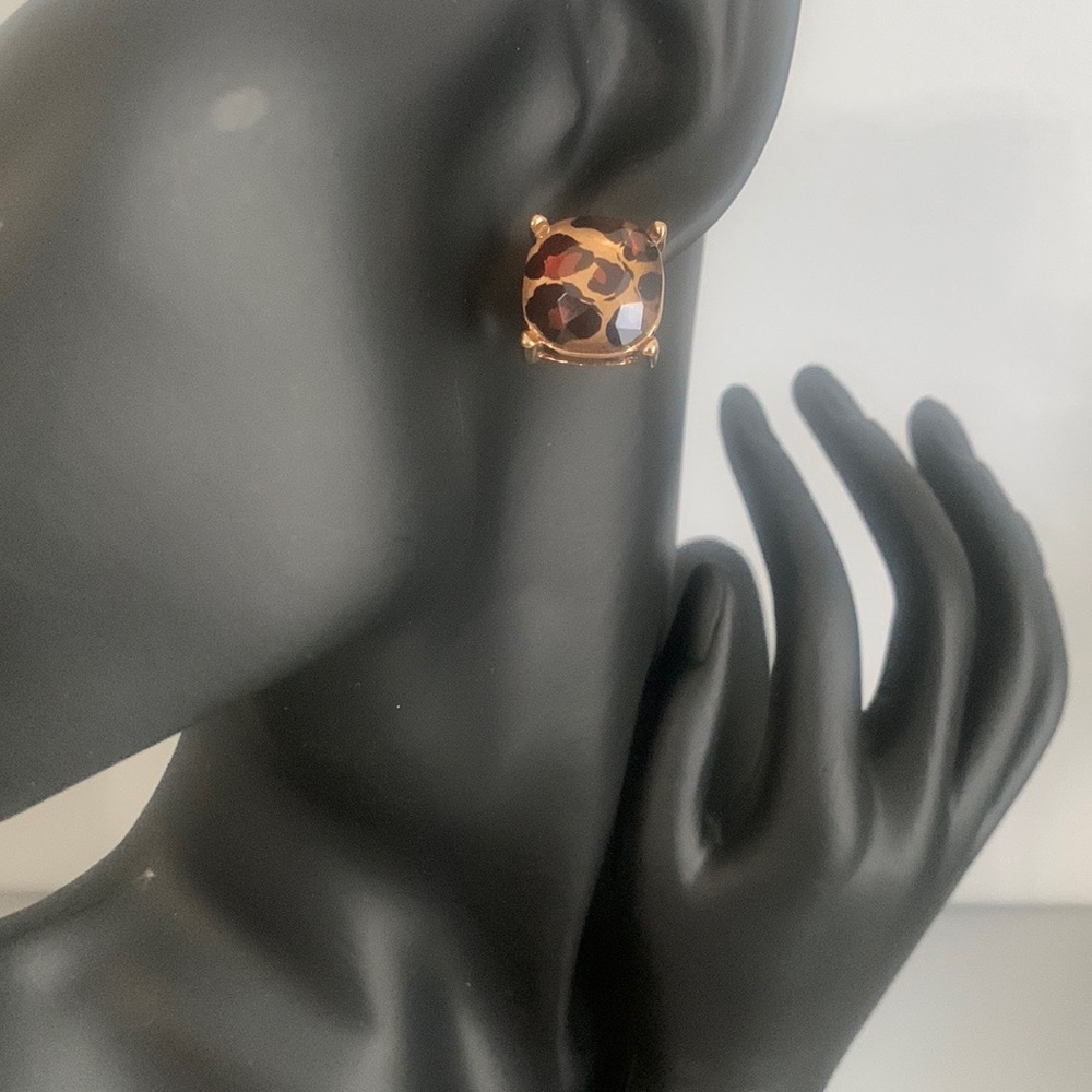 Leopard Print Stud Earrings